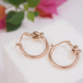 Stainless Steel Knot Hoops Earring